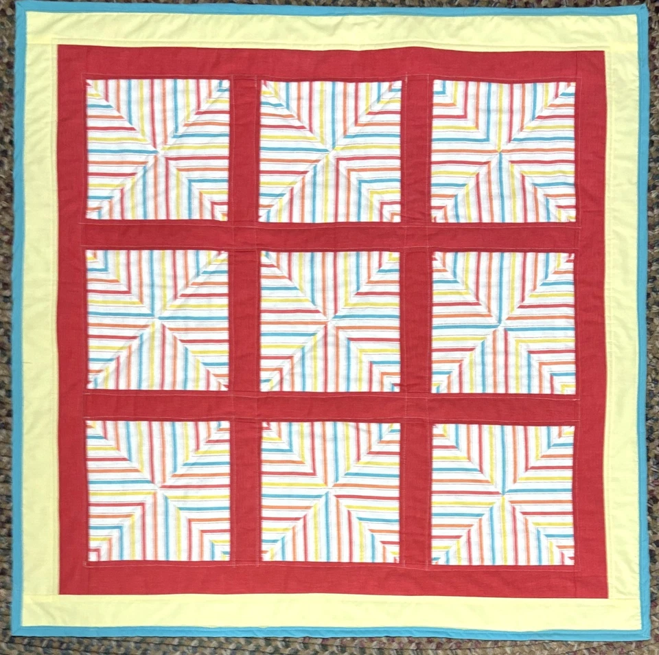 Manta de retazos Winnie The Pooh hecha a mano para bebé 40" x 40" niño o niña NUEVA Foto 2 de 4