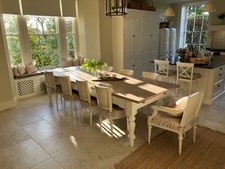 Large wooden farmhouse kitchen table - 10