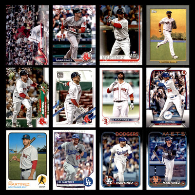 J.D. Martinez Lot 12 Different Baseball Cards 2018-2024 ARIZ/Red Sox/Dodgers/NYM