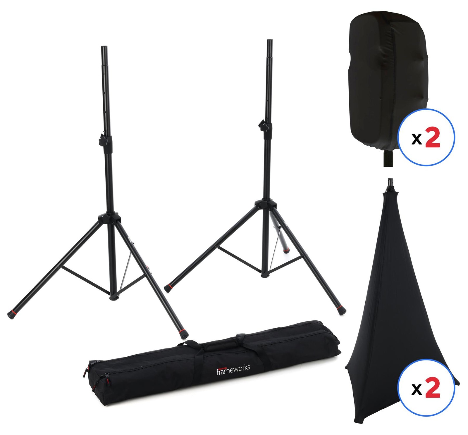 Каркасы Gator - Стандартные алюминиевые подставки для динамиков с сетками и крышками динамиков 86790₽