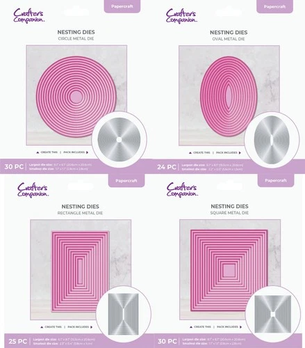 Crafters Companion - 8" Nesting Collection - Metal Dies