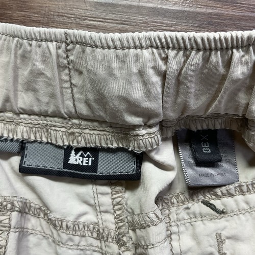 REI Co-op Sahara pantaloni convertibili con cintura uomo 30x30 marrone chiaro cargo escursionismo UPF50+ - Foto 4 di 7