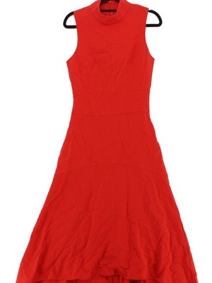 Karen Millen A-Linien Midikleid UK6 in Rot UVP 99£