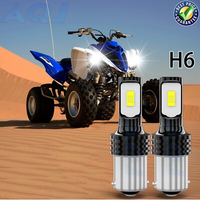 CHUSYYRAY H6 LED Headlight Bulbs – 6000K White, 100W, 1860 CSP Chips For Honda TRX 450R & More