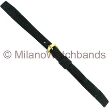 13mm Hirsch Rainbow Dk. Green Lizard Grain Leather Open End Ladies Watch Band