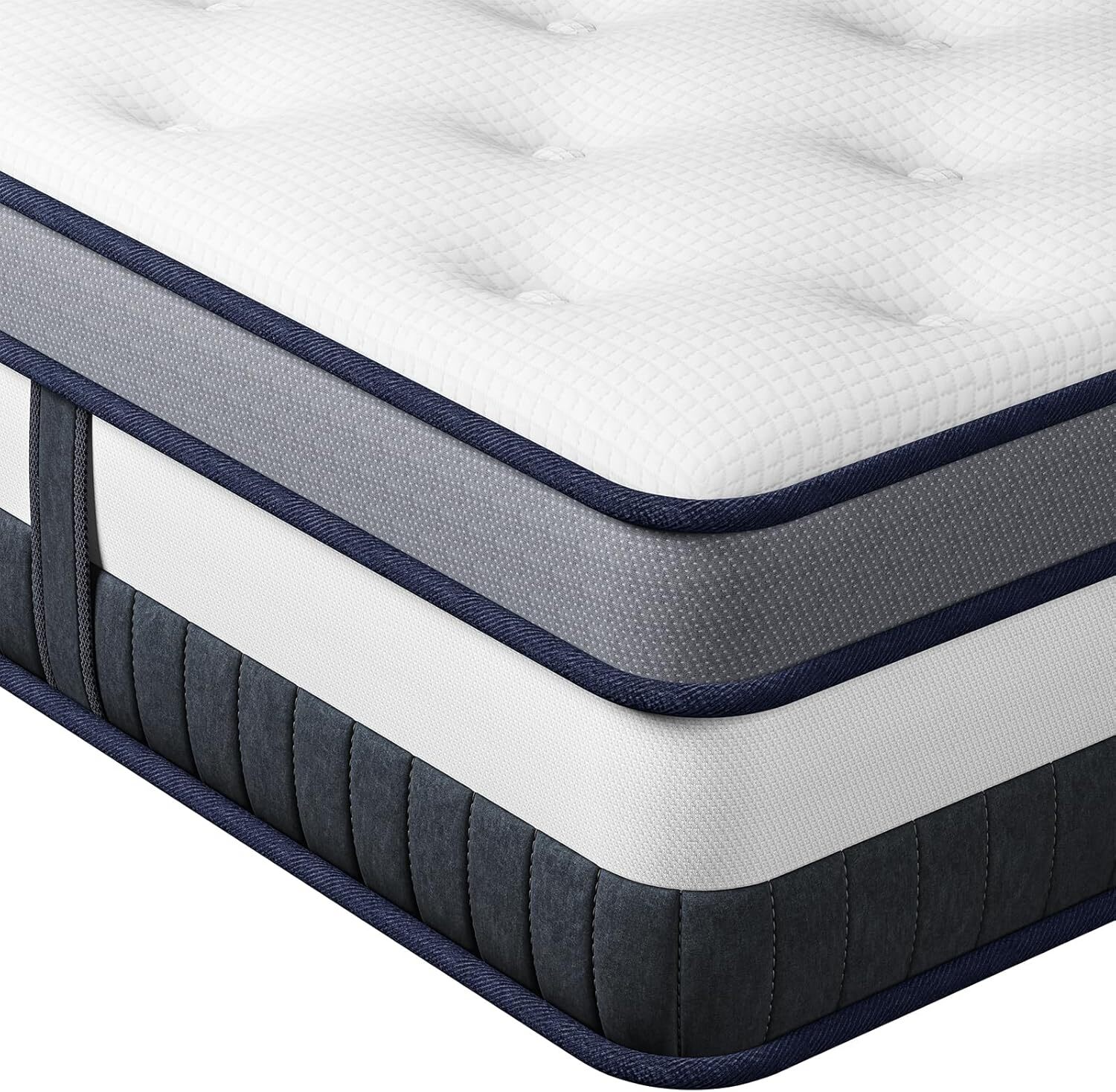 Vesgantti 4FT6 Double Mattress, 11 Inch Pocket Sprung Mattress Double with Foam