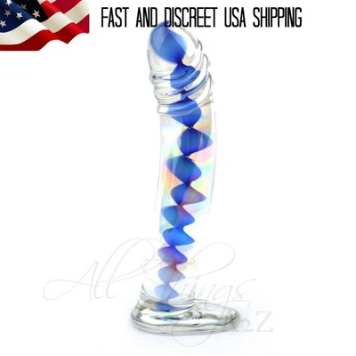 Glass-Dildo-G-Spot-Waterproof-Non-Multispeed-Vibrator-Female-Adult-Sex-Toy-Blue  | eBay