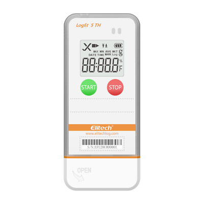 Elitech Reusable Temperature Humidity Data Logger-22°F~158°F, 0~100%RH, LogEt5TH