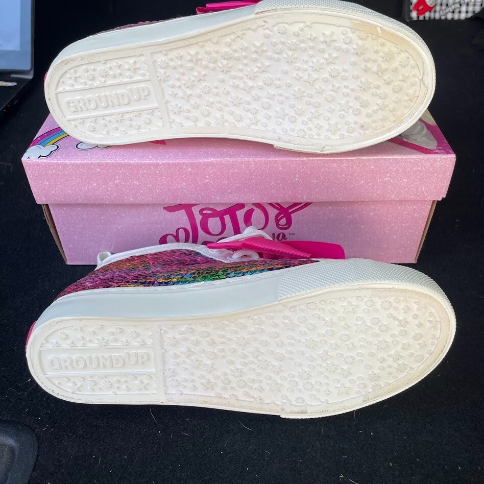 JoJo Siwa Star Girls' High Top Shoes Girl's Size Multi Rainbow NWB