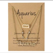 AQUARIUS 3 PIECE SET ZODIAC, CONSTELLATION, SIGNATURE NECKLACES