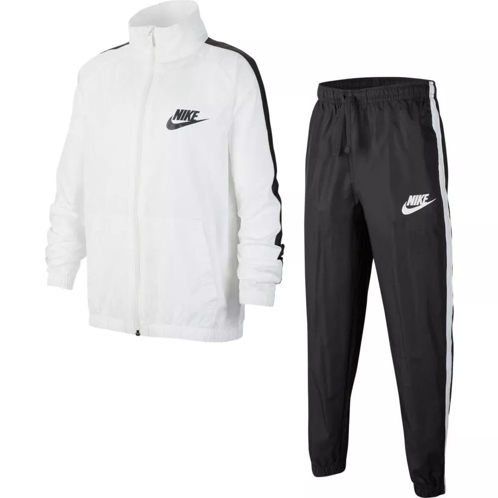 Nike Kids Woven Tracksuit White Black Age 14 New AR5103 100