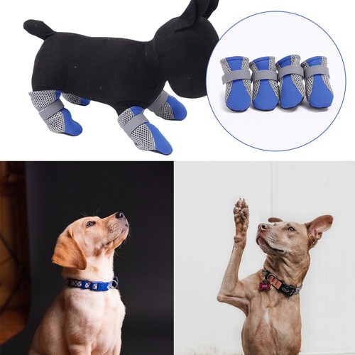 Zapatos para Perro Mascota Pata Protector Bota Cachorro Tenis Antideslizantes (Azul Oscuro S) - Imagen 5 de 10