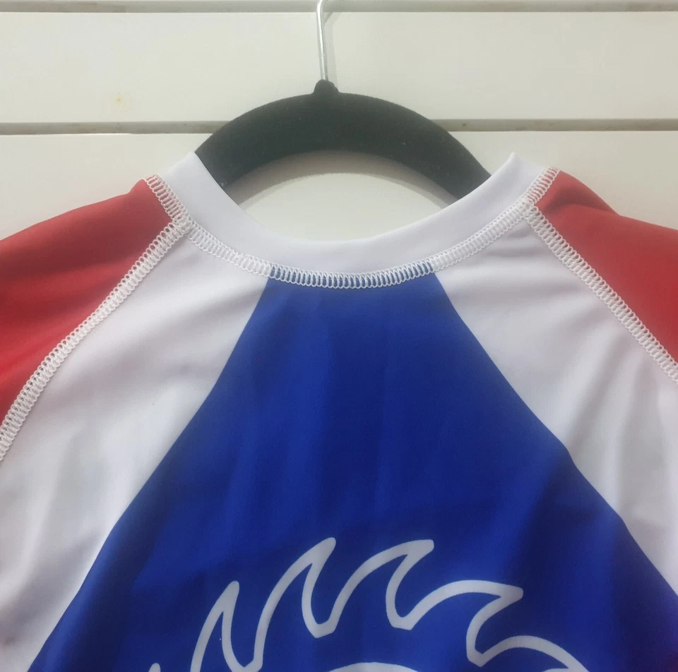 Child Sun Rashie - UPF 50+, 80% Poly/20% Cotton , 25% stretch, custom size, - image 3 of 3