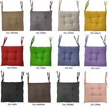 Set 2 4 6 Cuscini Sedie Cucina Soggiorno 40X40 cm Coprisedia Tinta Unita HERO