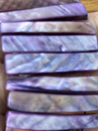 PurpleMother Of Pearl Coastal Art Shell Mermaid Beach Bracelet Shells Chunky Str - Picture 13 of 16