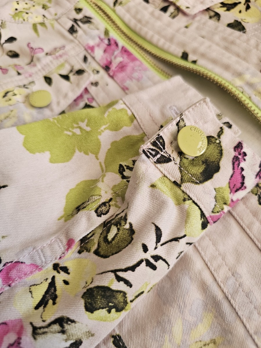 Choupette Pink And Green Kids Girls Floral Zipper Jacket Choupette Pink And Green Kids Girls Floral Zipper Jacket