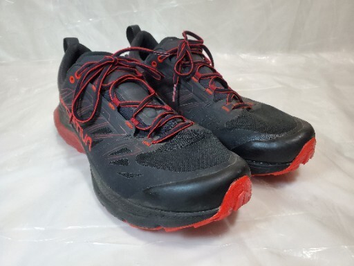 Zapatillas de Trail Running La Sportiva Chacal Negras Rojas Para Hombre Talla 12 1/2 Usadas en Excelente Condición
