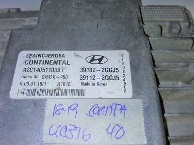 39102-2GGJ5 Hyundai Sonata 2018-2019 ecu ecm computer | eBay