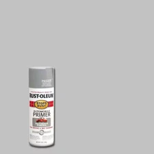 12 Oz. Flat Light Gray Automotive Primer Spray | Stops Rust Auto Oz Of Paint New