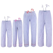 Ritzy Family (Men/Women/Girls/Boys) Pajama Pants 100% Cotton - B & W Stripes