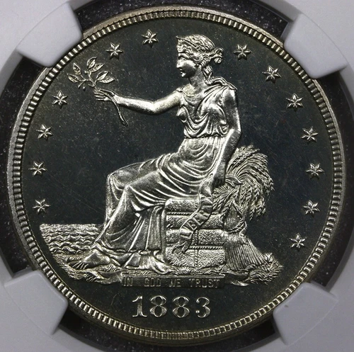 1883 $1 TRADE DOLLAR SILVER COIN-PROOF COIN-NGC PF66