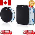 Lot de 4 plaques adhésives métal pour supports téléphone magnétiques (2 rectangulaires, 2 rondes)
