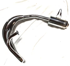 M1 pipe Chrome exhaust muffler for 80cc 100cc 2-stroke gas motor bike engine