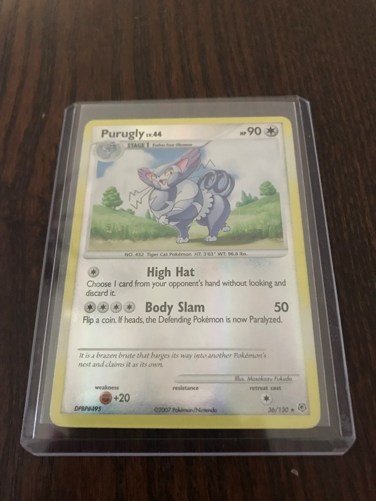 Purugly 36/130 Reverse Holo - Diamond & Pearl - Lightly Played (HQ scans inside)