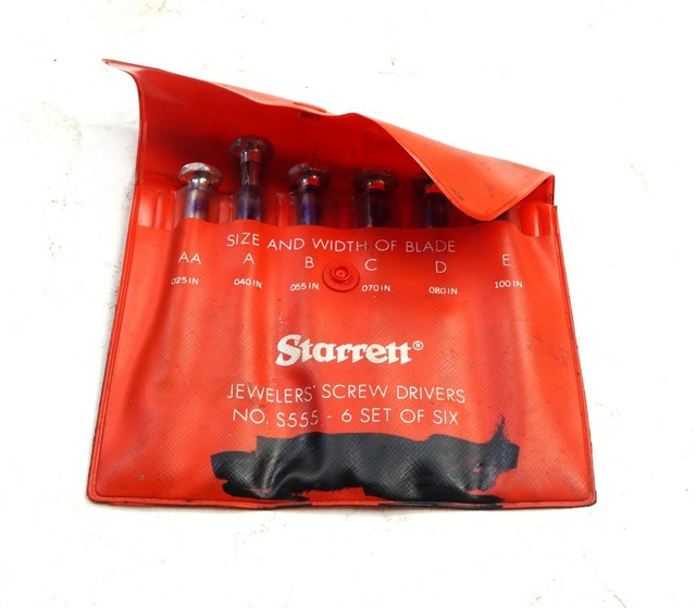 Starrett No. S555 Jewelers Screw Drivers Set of Six for sale online eBay