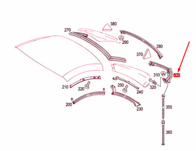 MERCEDES-BENZ SLK R171 C-SÄULE LINKS INNEN DICHTUNG A1717901798