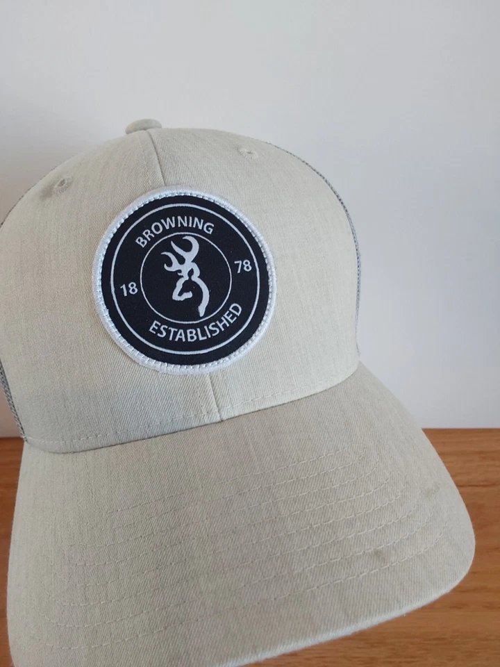 Original Browning  Logo Baseball Cap/Hat Ivory Adjustable - Image 2 of 4