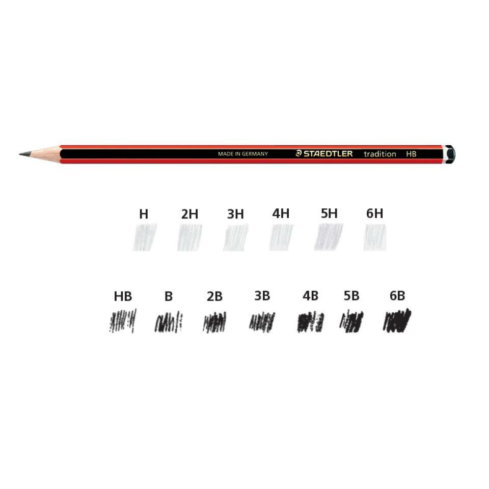 12pcs X Staedtler Tradition 112-hb Pencil With Eraser Tip for sale