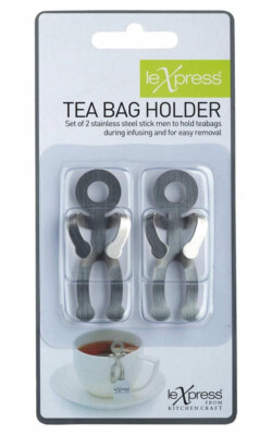 SET 2 TEEBEUTELHALTER THE TISANE AUFGÜSSE MÄNNLICH EDELSTAHL LE'XPRESS #1