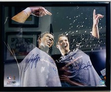 David Wright & Jose Reyes, Mets Signed 16x20 Celebration Photo, 2006 Division!