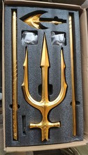 Scale Aquaman Steel Alloy Trident 1/1 Cosplay Prop Metal Boxed Ornaments 210cm
