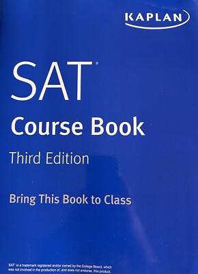 Kaplan SAT Course Book 3rd EDITION 2019 Paperback Very GOOD