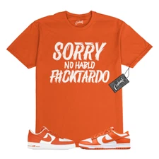 Dunk Cosmic Clay White Orange Low Air Force 1 '07 T Shirt Match SORRY