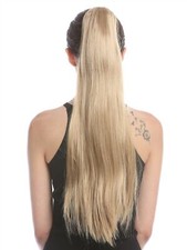 Coda Extension Biondo Treccia Clip Farfalla Liscio Lungo 70cm JL-3079-22T