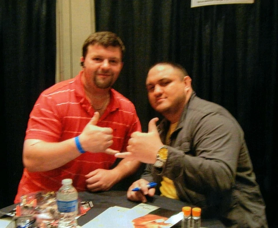 签名亲笔签名 TNA 摔跤萨摩亚乔宣传照片冲击 WWE WWF NWA — 第 3/3 张图片