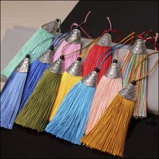 10pcs 3'' Metal Cap Tassel Craft Key Chain Pendants Jewelry DIY Earrings Tassel