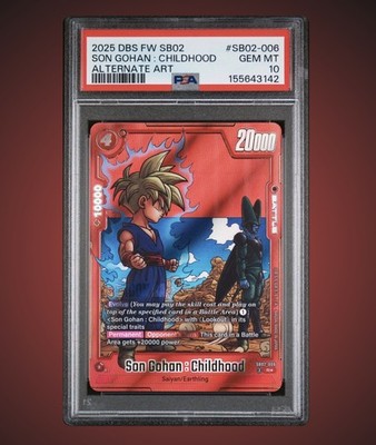 PSA 10 Dragon Ball Super Son Gohan Childhood SB02-006 Alt art