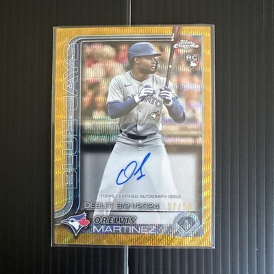 Orelvis Martinez Gold Wave RC Auto /50 Topps Chrome Update 2025 Blue Jays