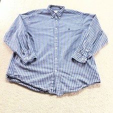 Brooks Brothers Shirt Mens XL Blue Gingham Madison Long Sleeve Button Down