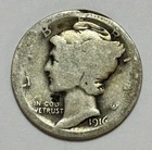 1916 S Mercury Dime 10¢ (90% Silver)