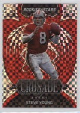 2022 Panini Rookies & Stars Crusade Red Plaid Prizm Steve Young #CR-27 HOF 18ef