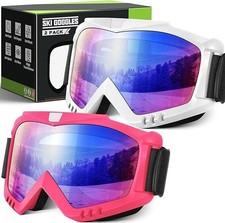 Ski Goggles Men Women, Snowboard Goggles UV Protection anti Fog OTG Snow Goggles