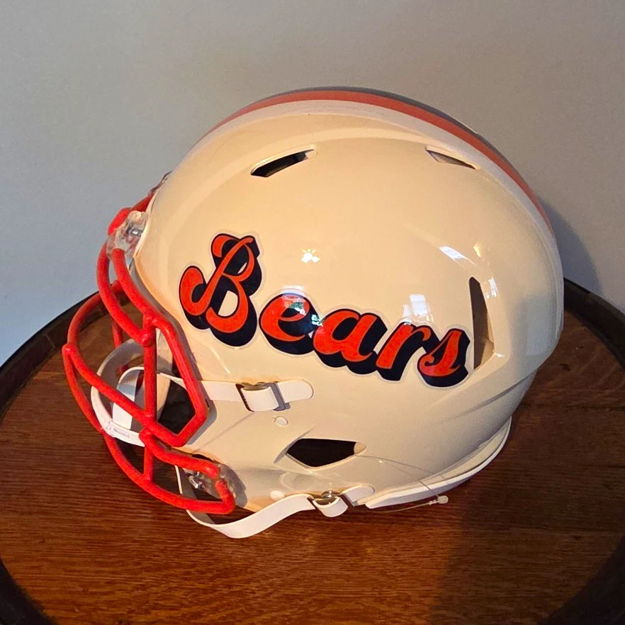 Luther Burden Signed Chicago Bears White Throwback Football Helmet