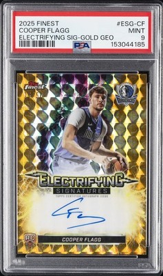 2025 TOPPS FINEST ELECTRIFYING SIGNATURES #ESG-CF COOPER FLAGG 16/50 PSA 9