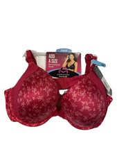 Maidenform Women's Natural Boost Demi Bra, 38D Strawberry Rouge Lovely Stem NEW