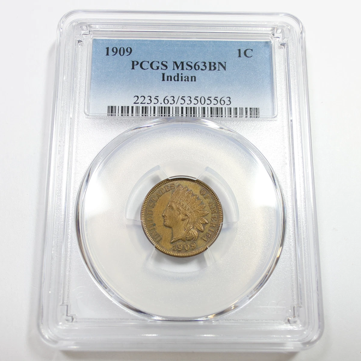 MS 63 Graded 1909 Year Indian Head Small Cents (1859-1909) for